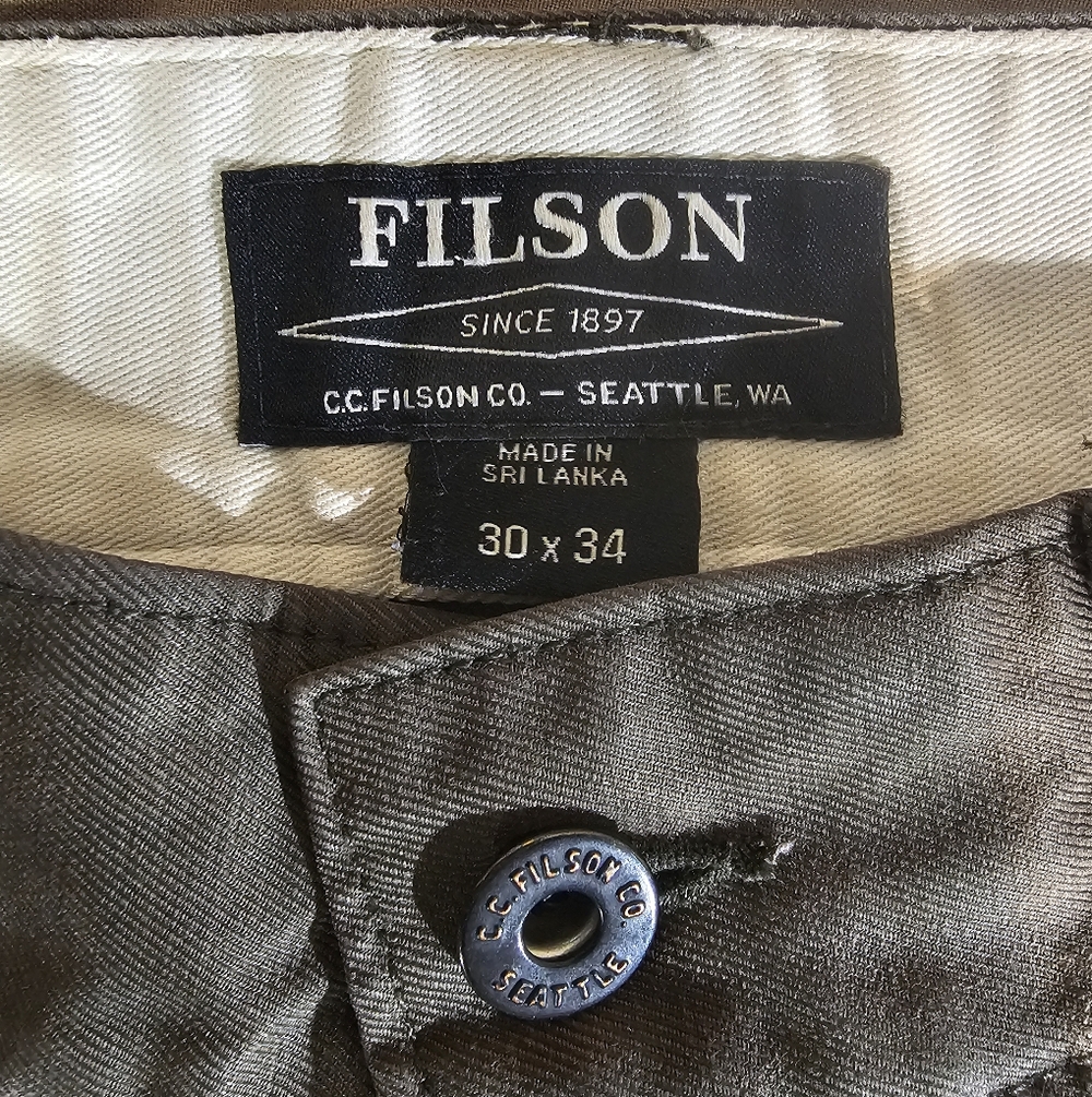 Filson Men's Brown Chinos - Classic Outdoor Trousers